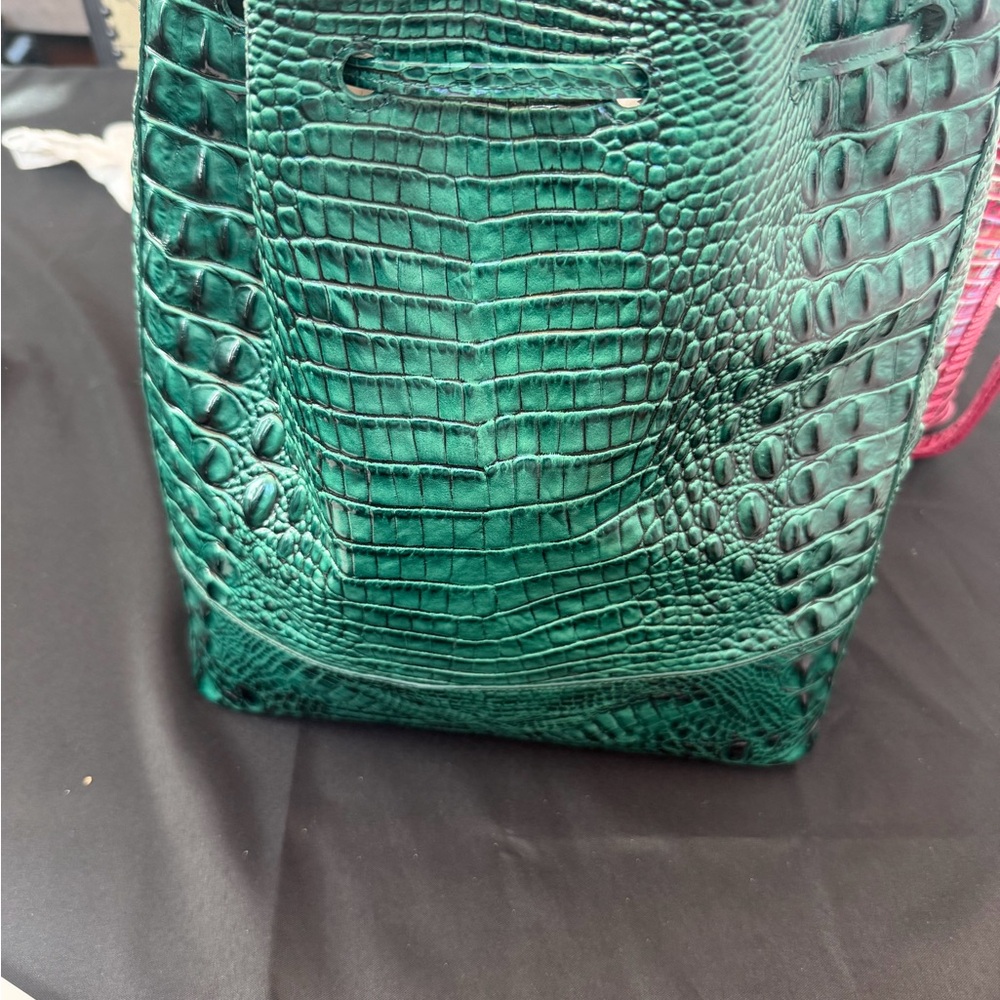 Brahmin Emerald Melbourne Crocodile-Embossed Shoulder Bag in Marlowe - Picture 5 of 14